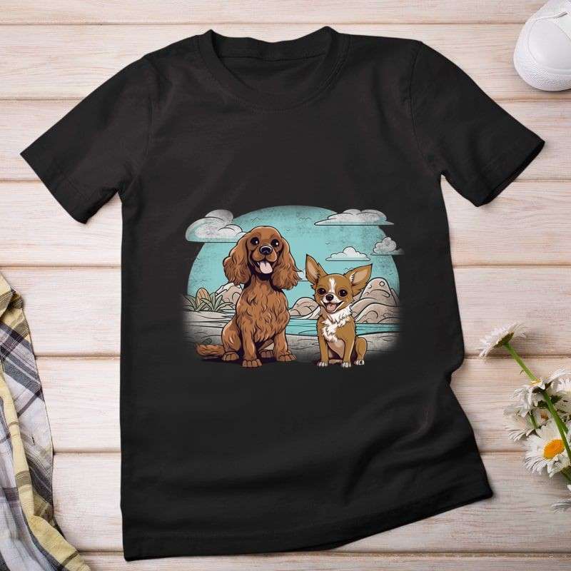 Női póló Cuki kutyusok