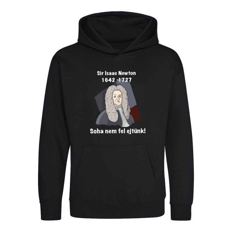 Gyerek kapucnis pulcsi Szóvicc - Isaac Newton Soha nem fel ejtünk!