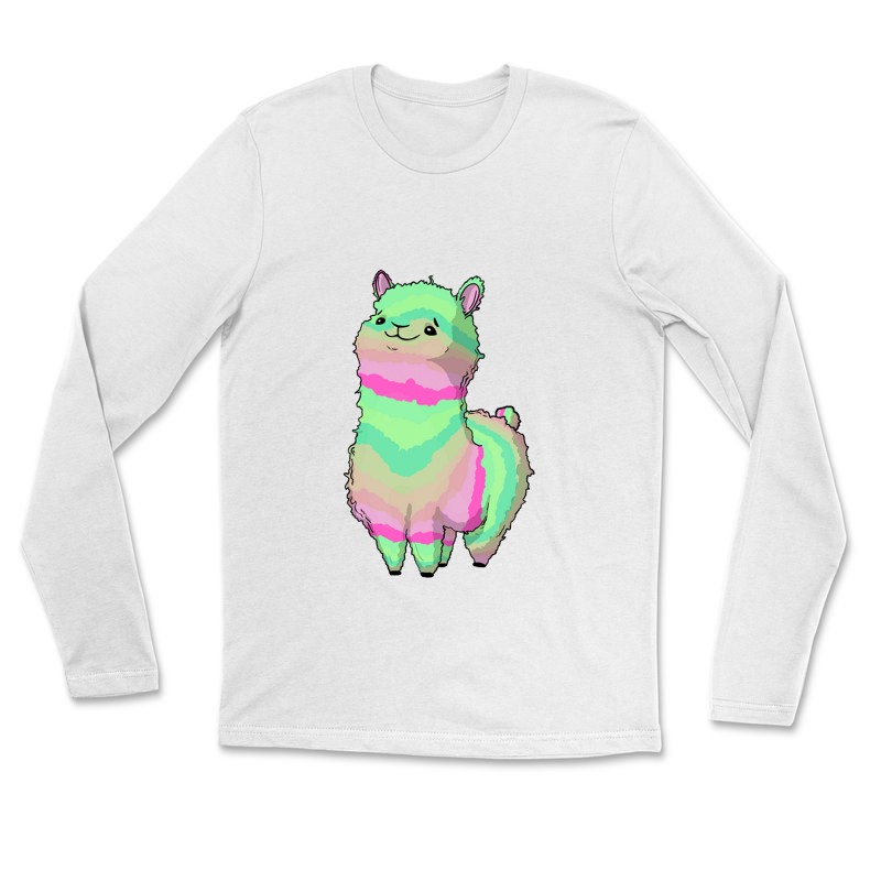 Hosszú ujjú póló (unisex) szivárvány alpaca