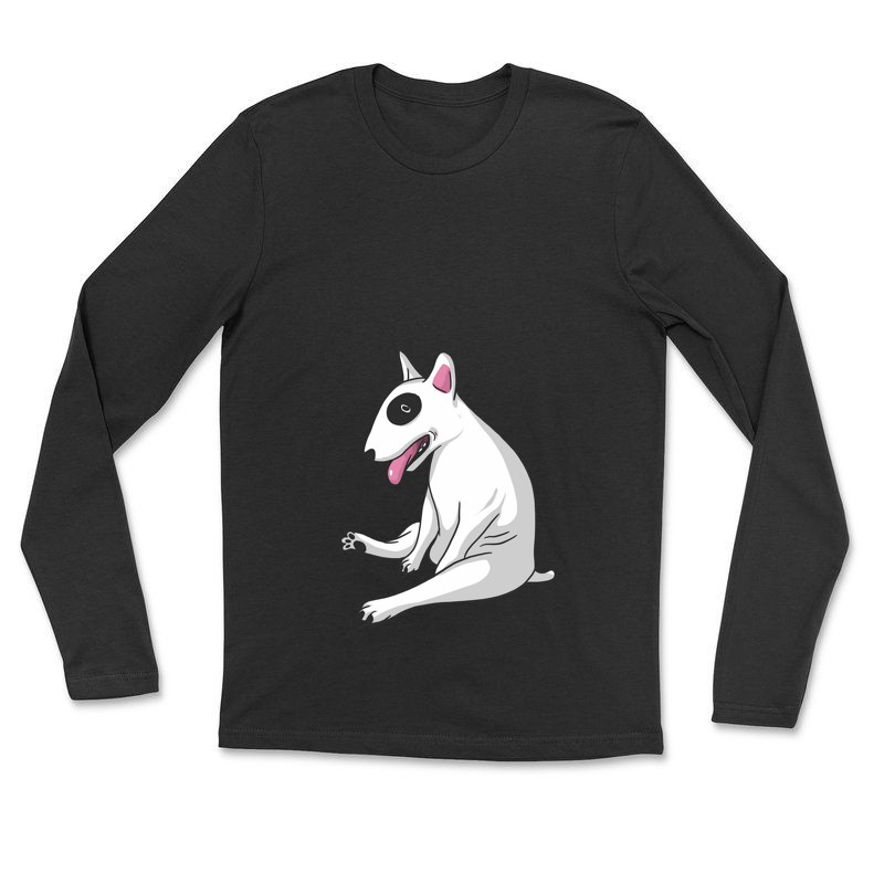 Hosszú ujjú póló (unisex) Bullterrier kutya