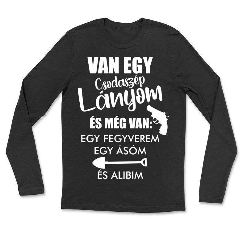 Hosszú ujjú póló (unisex) Apa ásós