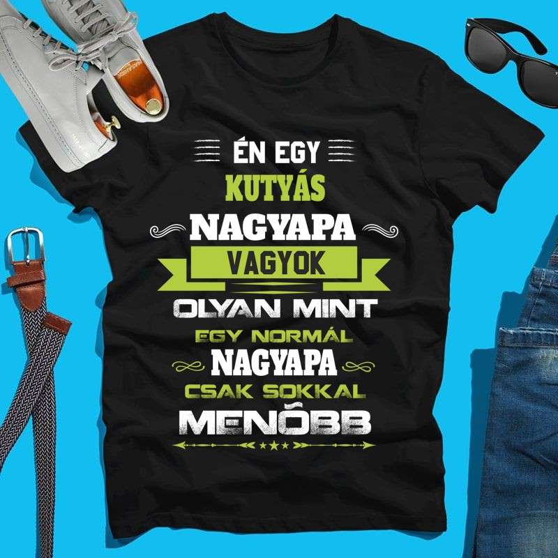 Férfi póló Én egy kutyás nagypapa vagyok