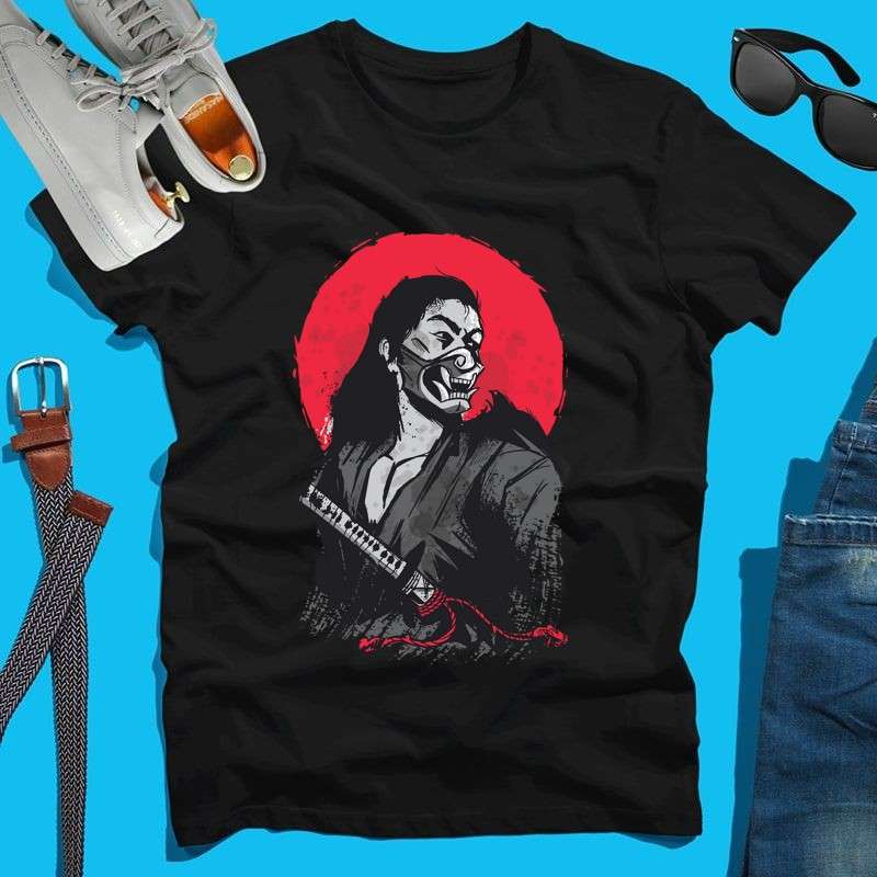 Férfi póló Japanese-warrior
