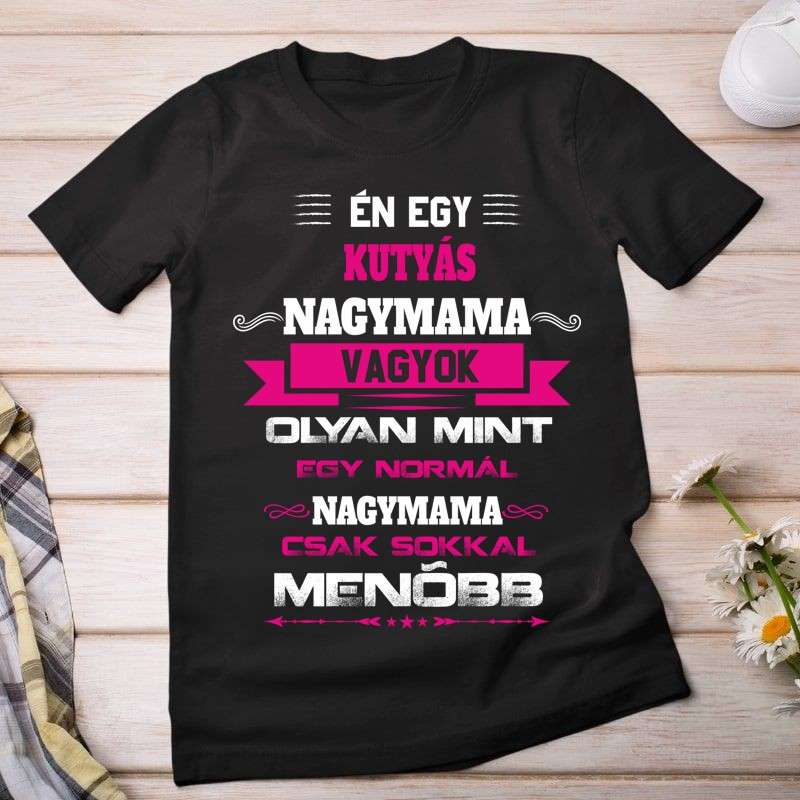 Női póló Kutyás nagymama vagyok