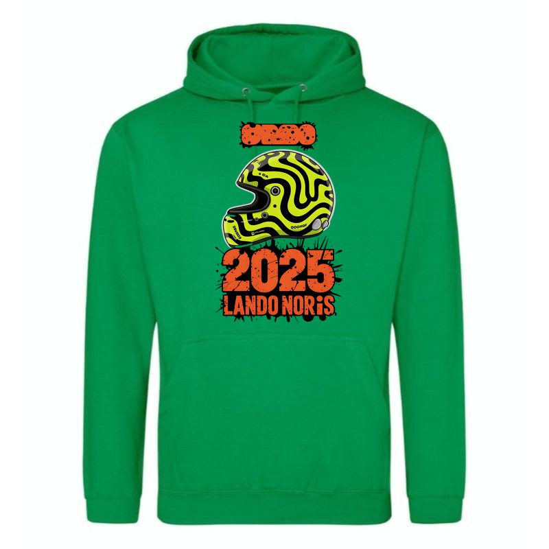 Férfi Kapucnis Pulcsi 2025 lando norris  fan art sisak