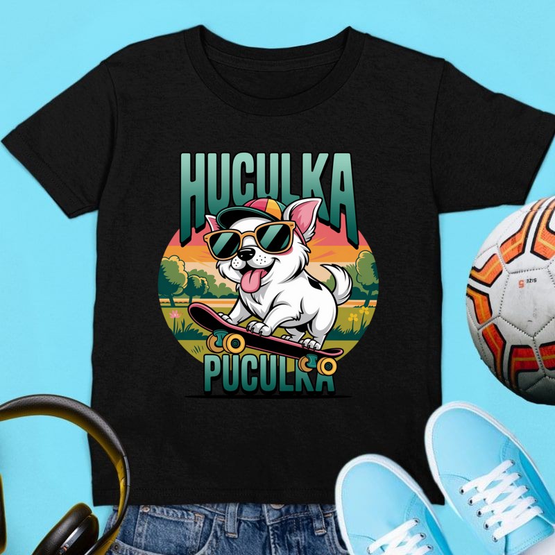 Gyerek póló Huculka puculka kutyás tiktok meme