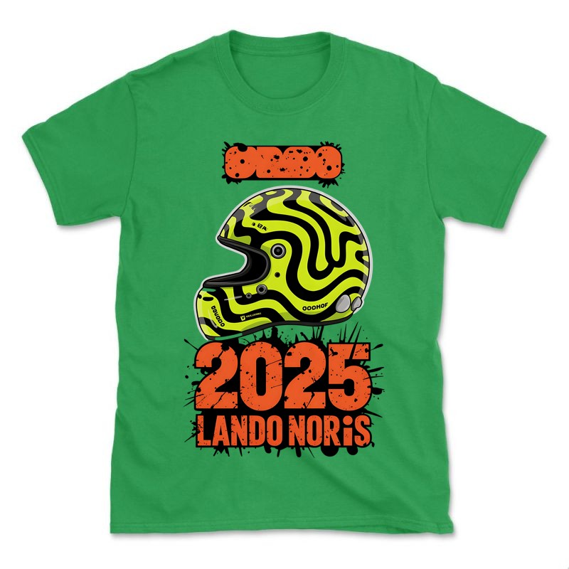 Gyerek póló 2025 lando norris  fan art sisak