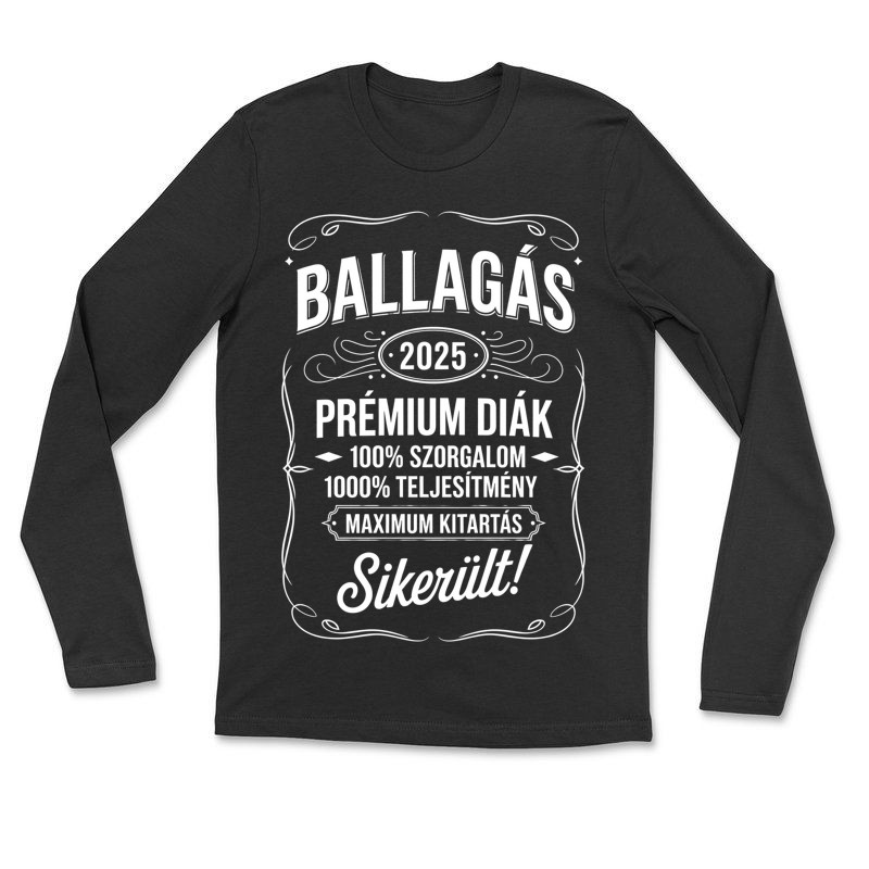 Hosszú ujjú póló (unisex) Ballagás 2025,prémium diák