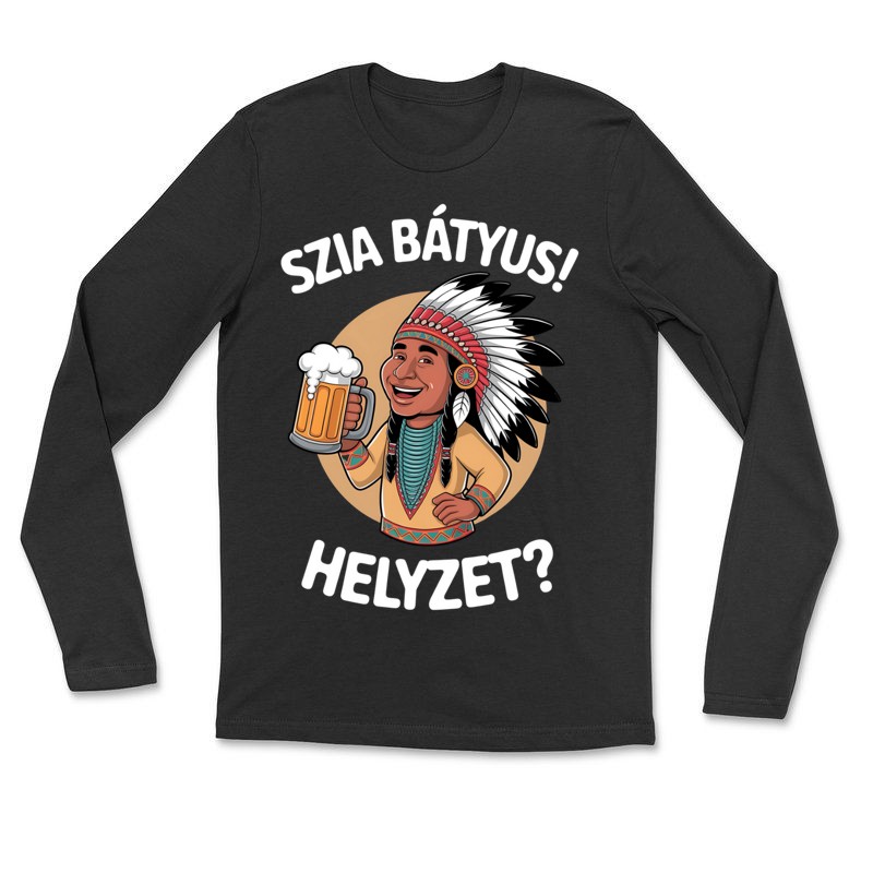 Gyerek hosszú ujjú póló Szia bátyus helyzet? indián sör. tiktok meme