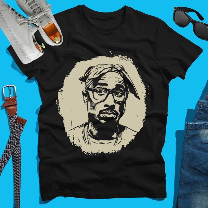 Férfi póló Tupac arc
