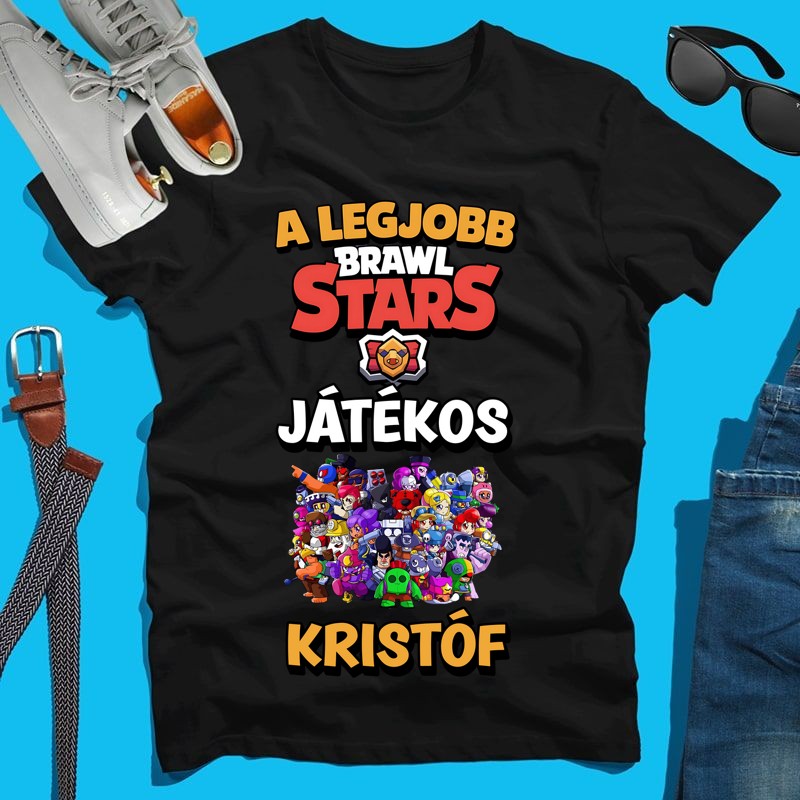 Férfi póló A legjobb brawl star játékosok , egyedi névvel /bármilyen név kérhető/