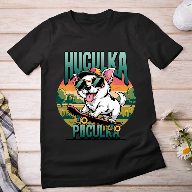 Női póló Huculka puculka kutyás tiktok meme