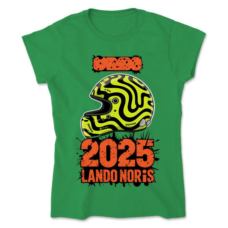 Női póló 2025 lando norris  fan art sisak