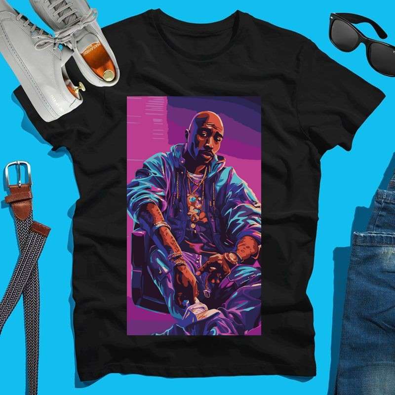 Férfi póló Rappers Unliminted - 2Pac