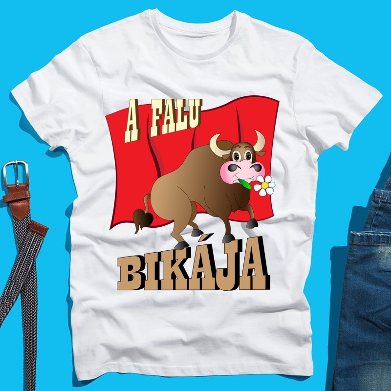 Férfi póló A falu bikája