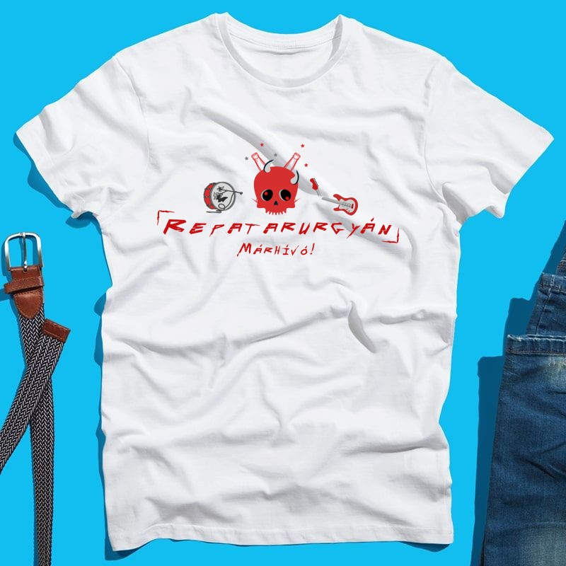 Férfi póló Gőzös rock buli (W)
