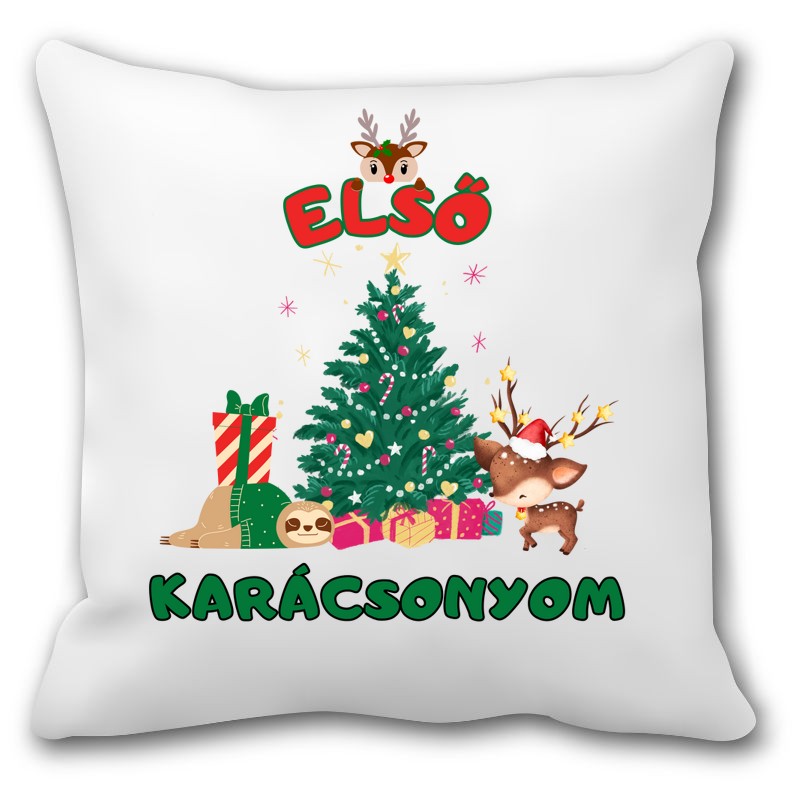Párna Első karácsonyom karácsonyi minta