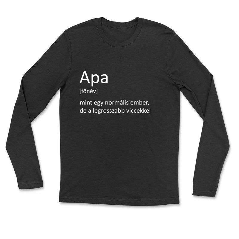 Hosszú ujjú póló (unisex) Apa szó jelentése