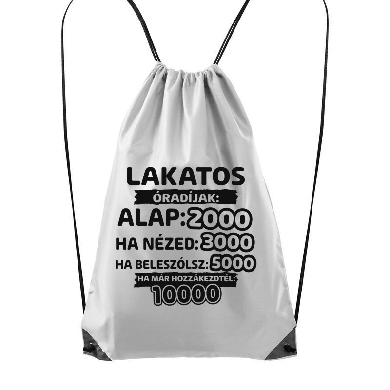 Hátizsák Lakatos óradíjak