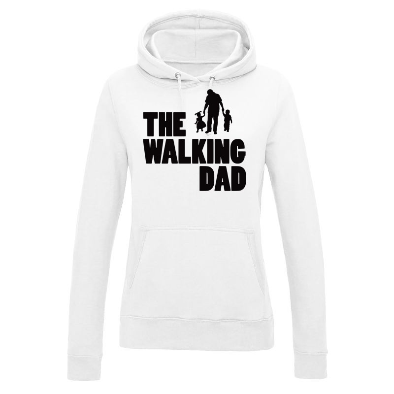 Női kapucnis pulóver The walking dad apáknak