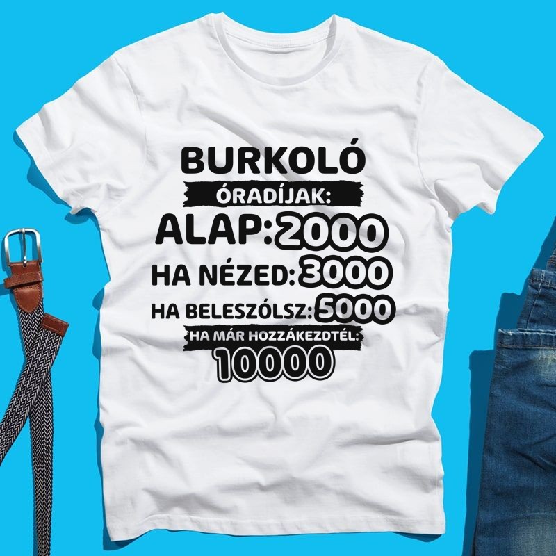 Férfi póló Burkoló óradíjak