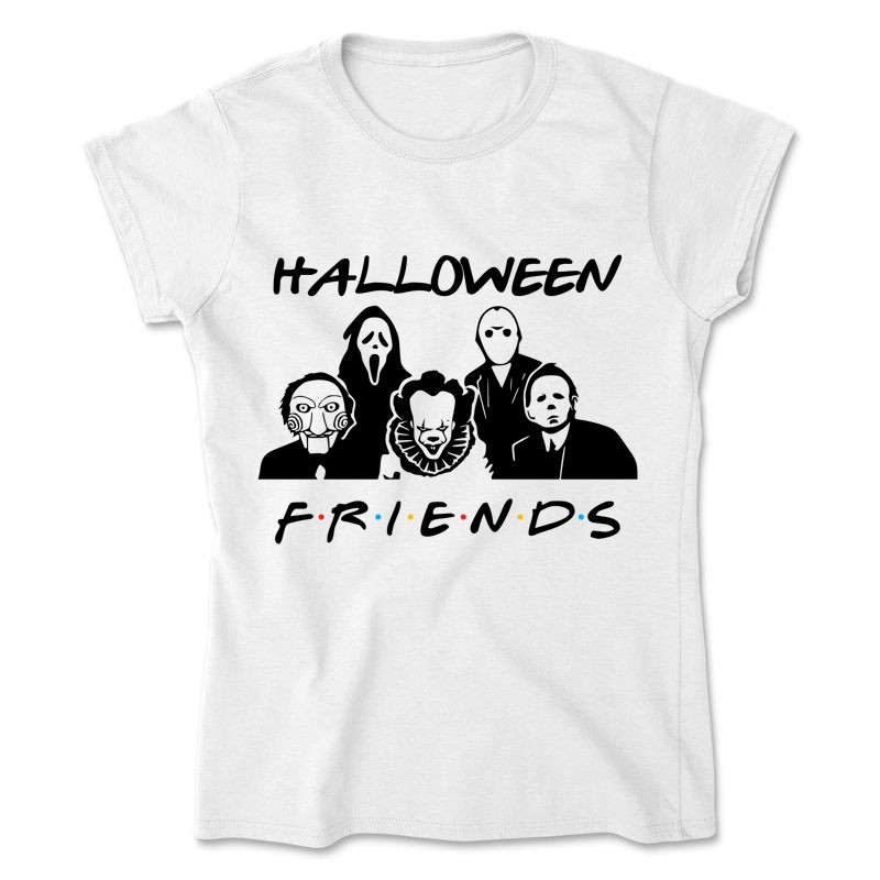 Női póló Halloween friends