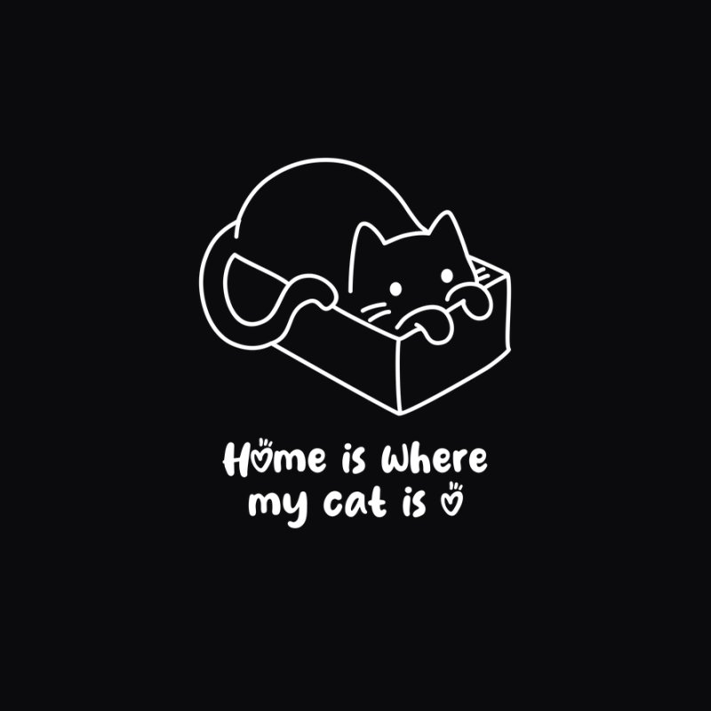 Home is where my cat is - cicás minta