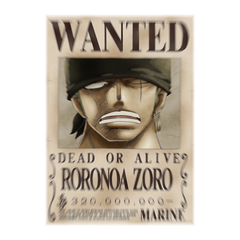 Zoro körözési plakát (elmosott)