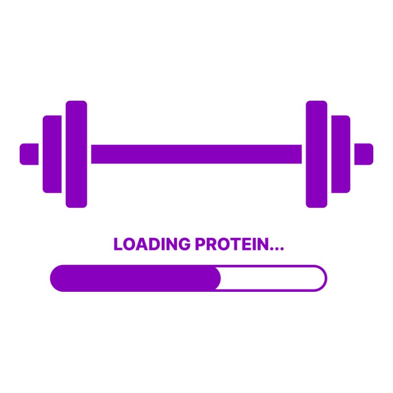 "Loading protein..." (lila) Edzés | Gym | Protein | Súlyzó | Edzőterem | Fehérje