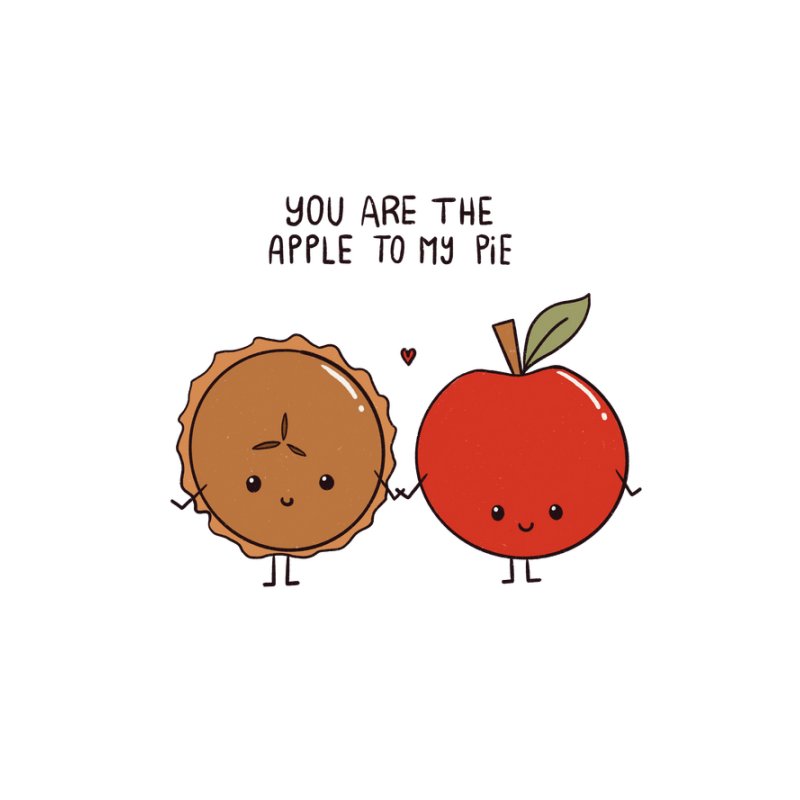 You are the apple to my pie páros minta