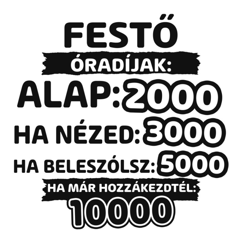 Festő óradíjak