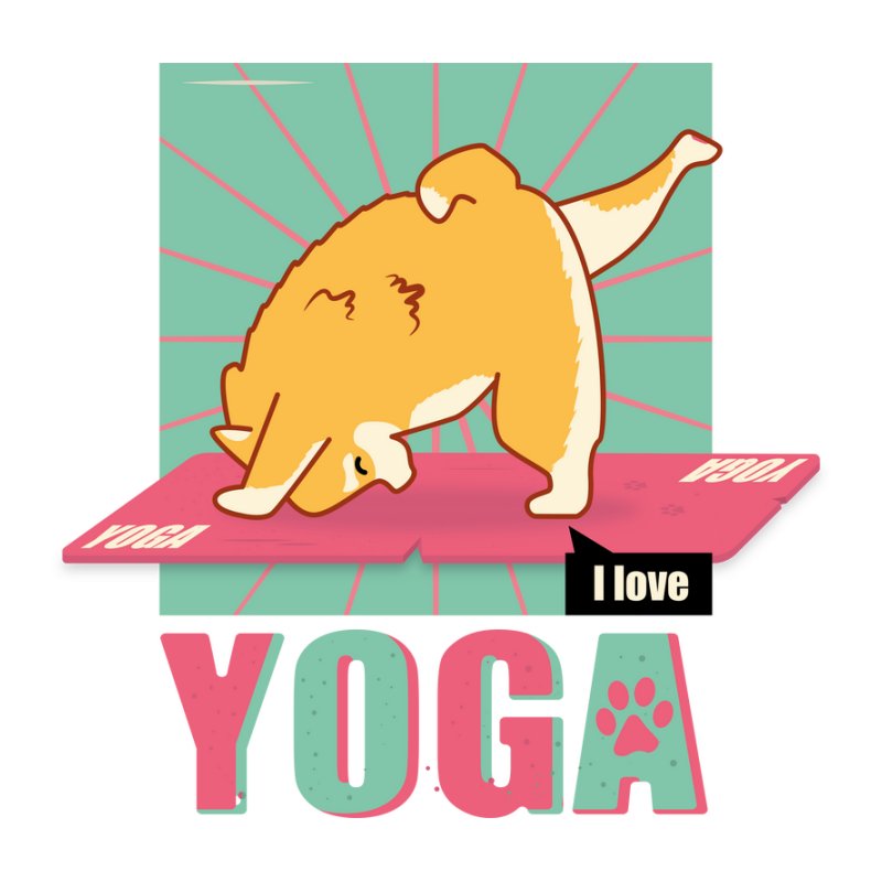 Yoga kutya - I love yoga