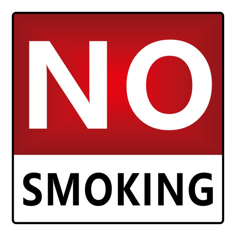 No smoking_fekete