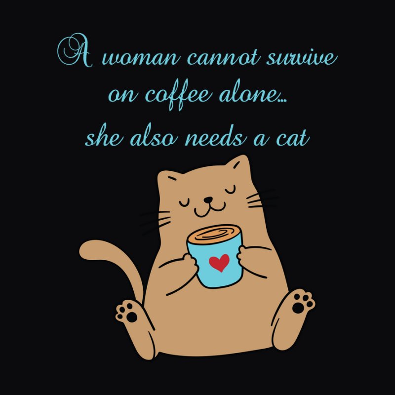 Woman cat caffe