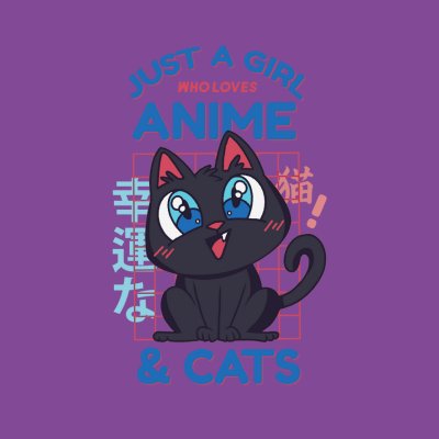 Love anime and cat