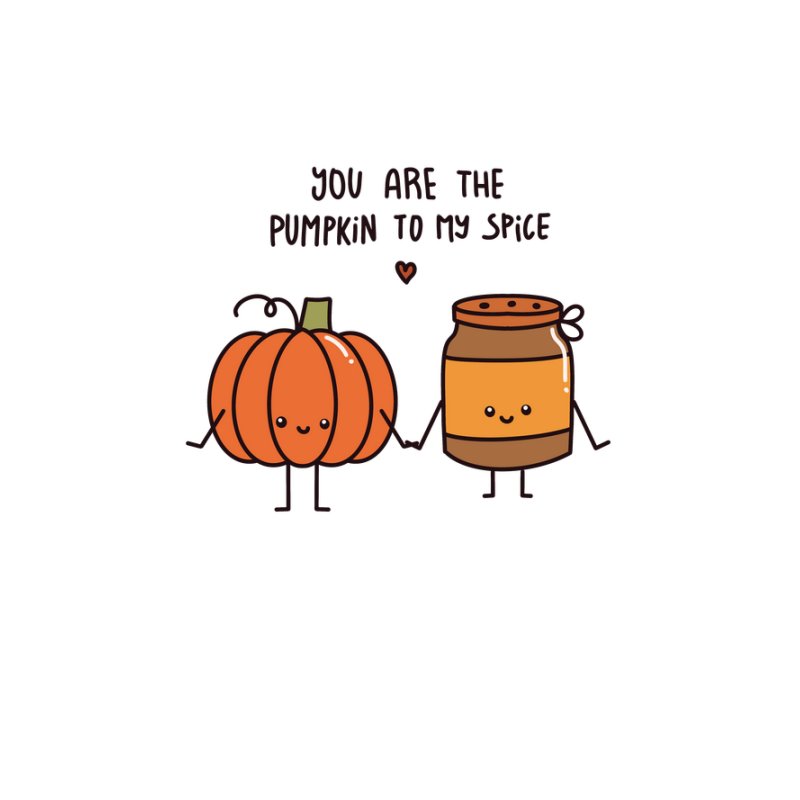 You are the pumpkin to my spice