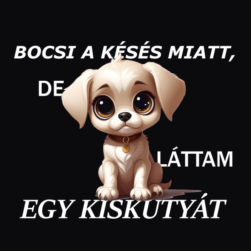 Bocsi a késés miatt - kiskutya