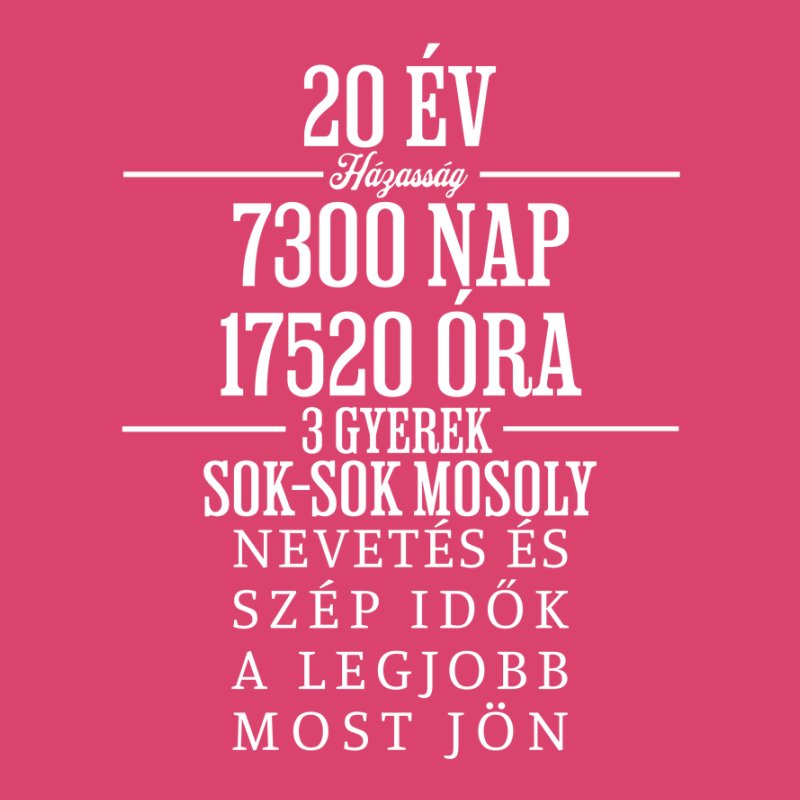 20 év házasság