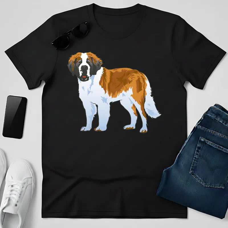 BERNÁTHEGYI Hűséges Óriás Barátságos - Férfi póló - Fekete - Állatok és Természet - Kutya