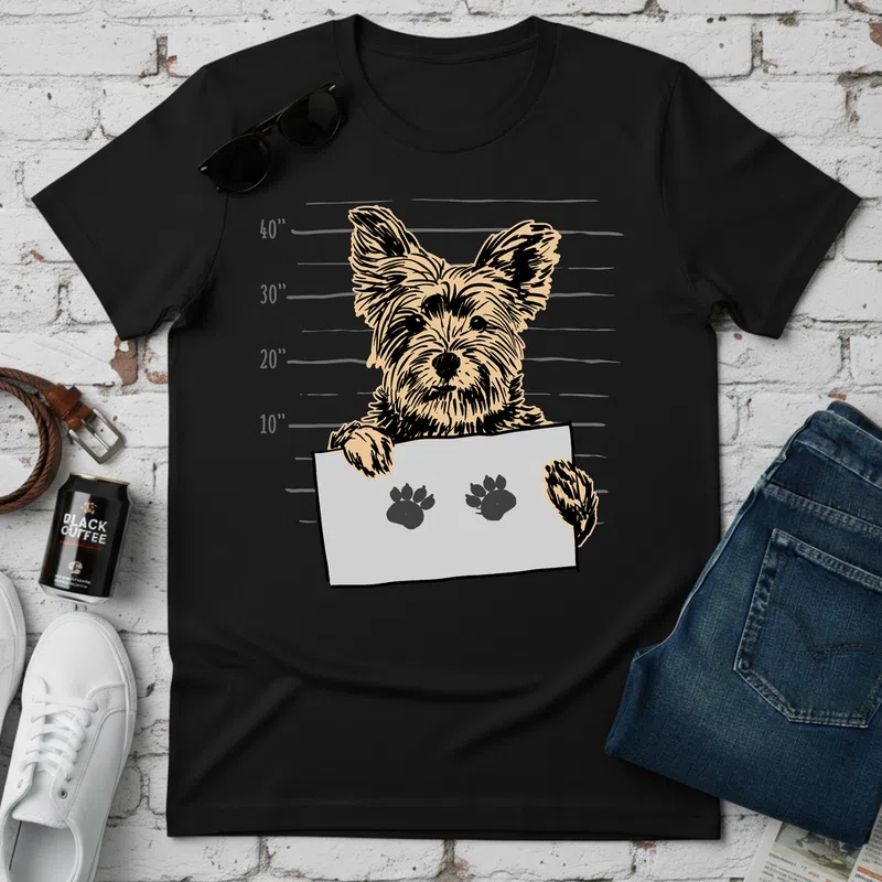 40 Bűnös kiskutya Állatok és Természet Kutya - Férfi póló - Fekete - Állatok és Természet - Kutya