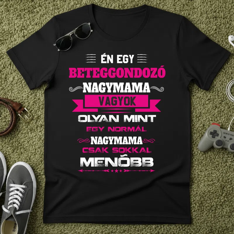 beteggondozó Nagymama Foglalkozások - Férfi póló - Fekete - Foglalkozások - Ápoló