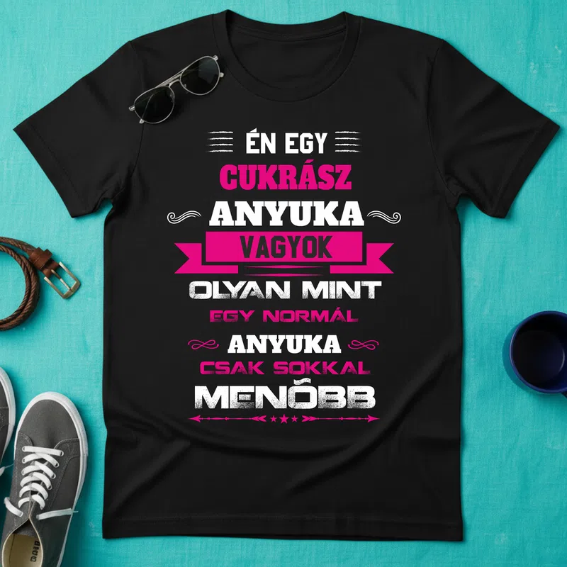 cukrász Anya Foglalkozások - Férfi póló - Fekete - Foglalkozások - Cukrász