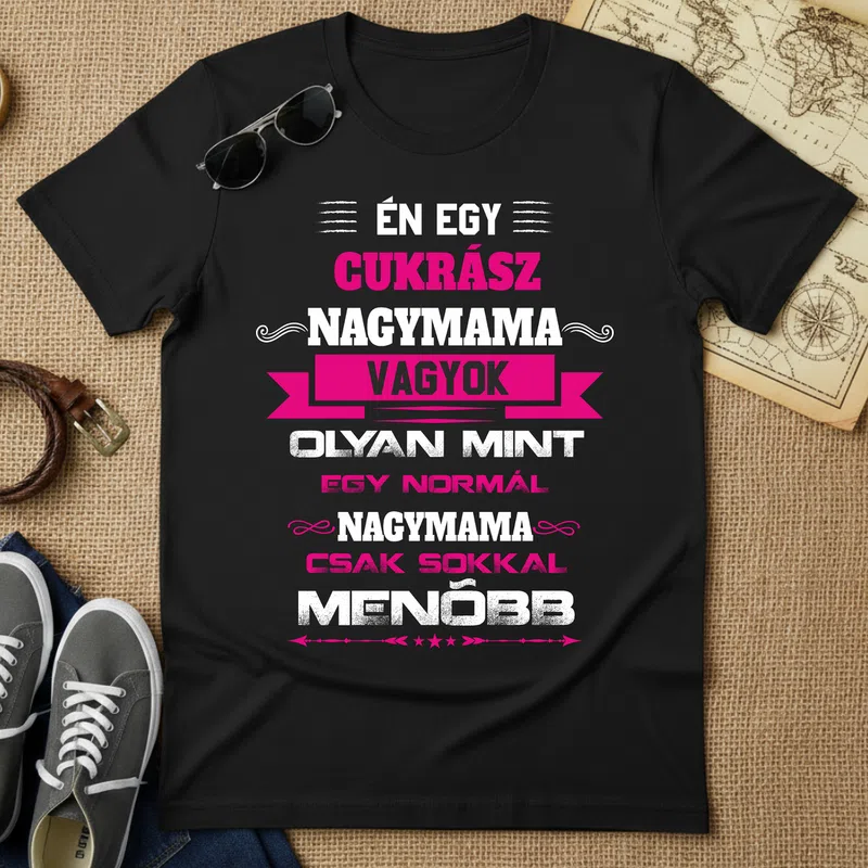 cukrász Nagymama Foglalkozások - Férfi póló - Fekete - Foglalkozások - Cukrász