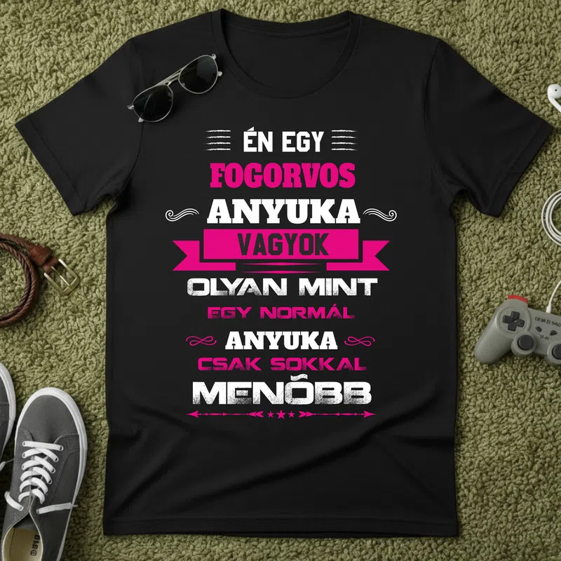 fogorvos Anya Foglalkozások - Férfi póló - Fekete - Foglalkozások - Fogorvos