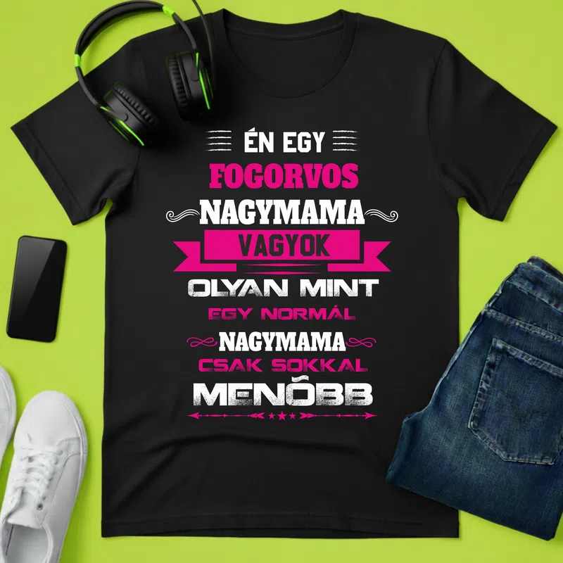 fogorvos Nagymama Foglalkozások - Férfi póló - Fekete - Foglalkozások - Orvos