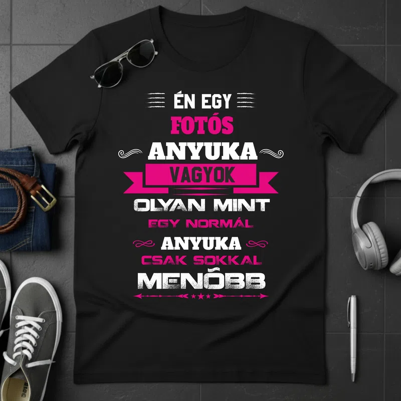 fotós Anya Foglalkozások - Férfi póló - Fekete - Foglalkozások - Fényképész