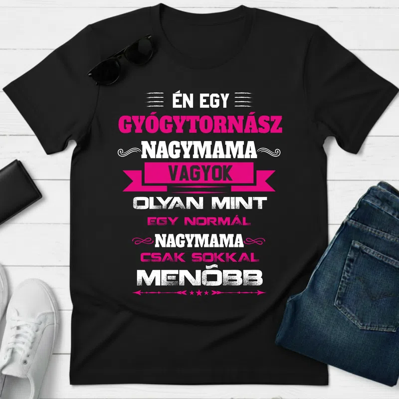 gyógytornász Nagymama Foglalkozások - Férfi póló - Fekete - Foglalkozások - Gyógytornász