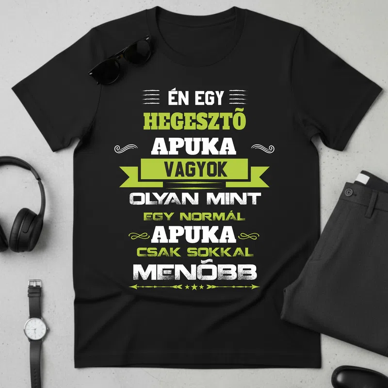 hegesztő Apa Foglalkozások - Férfi póló - Fekete - Foglalkozások - Hegesztő