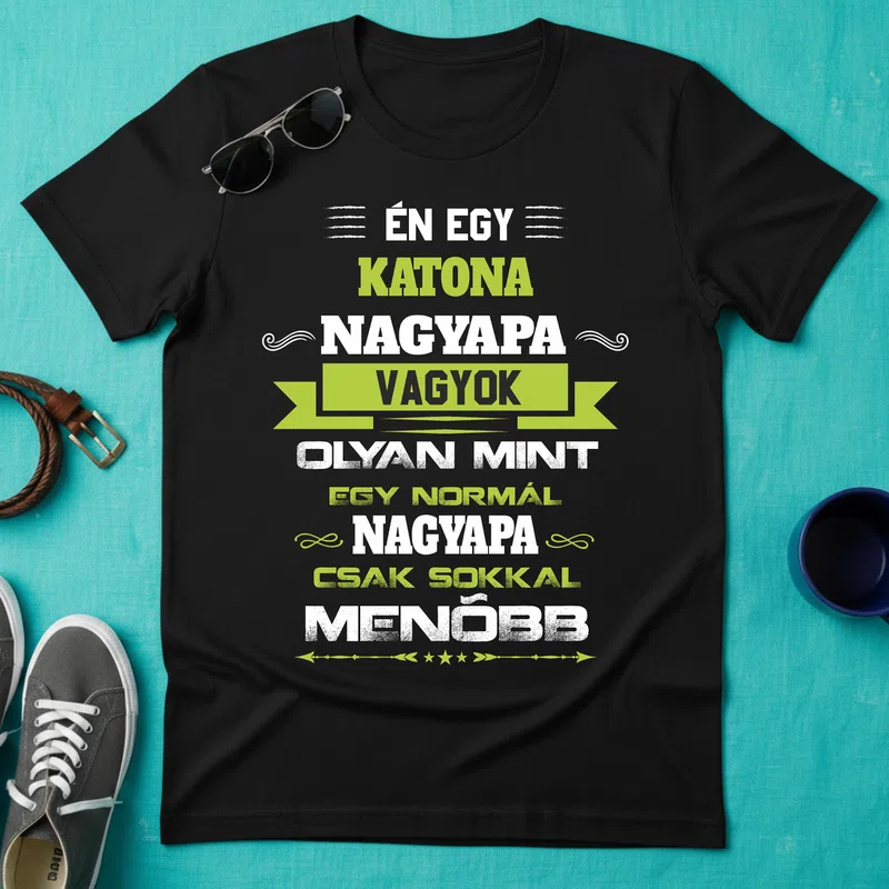 katona Nagypapa Foglalkozások - Férfi póló - Fekete - Foglalkozások - Katona