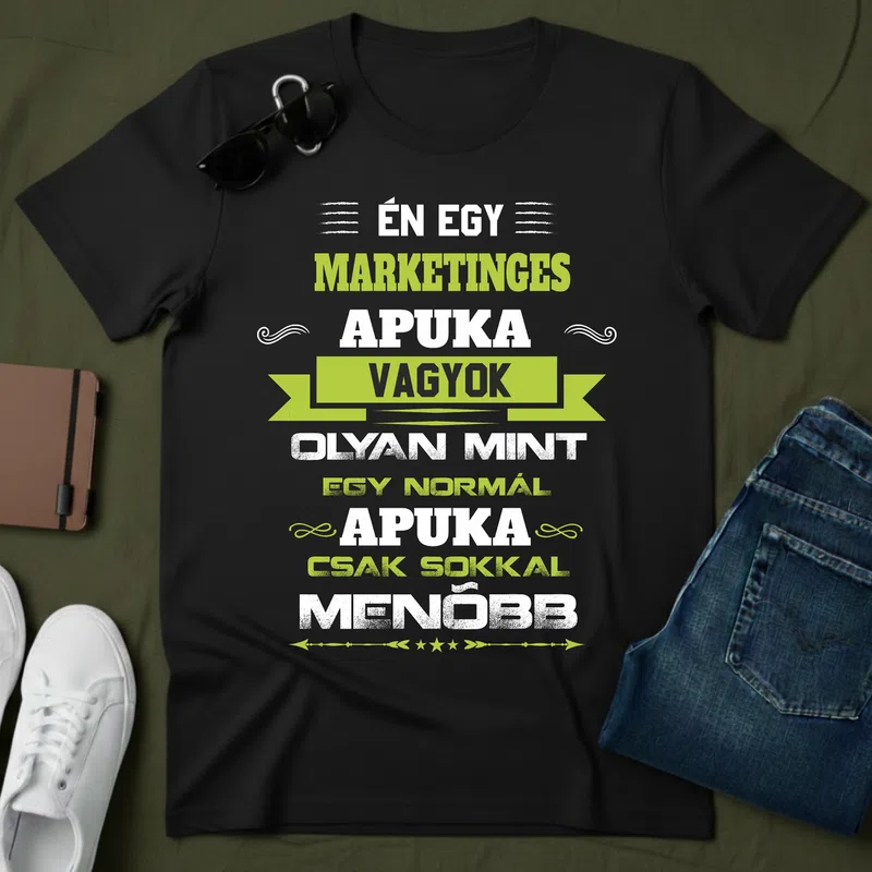 marketinges Apa Foglalkozások - Férfi póló - Fekete - Foglalkozások - Marketinges